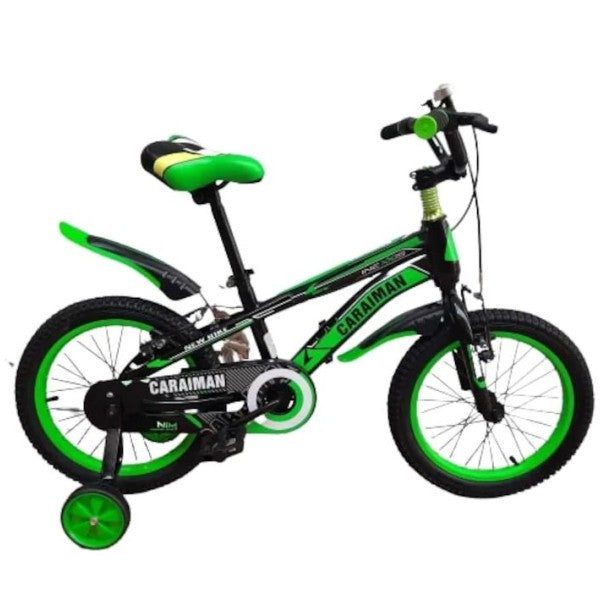 Bicicleta CARAIMAN 16J, Roti 16 inch, Pentru Varsta 4-8 ani, inclus cosulet, portbagaj, roti ajutatoare