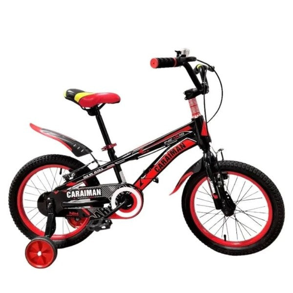 Bicicleta CARAIMAN 16J, Roti 16 inch, Pentru Varsta 4-8 ani, inclus cosulet, portbagaj, roti ajutatoare