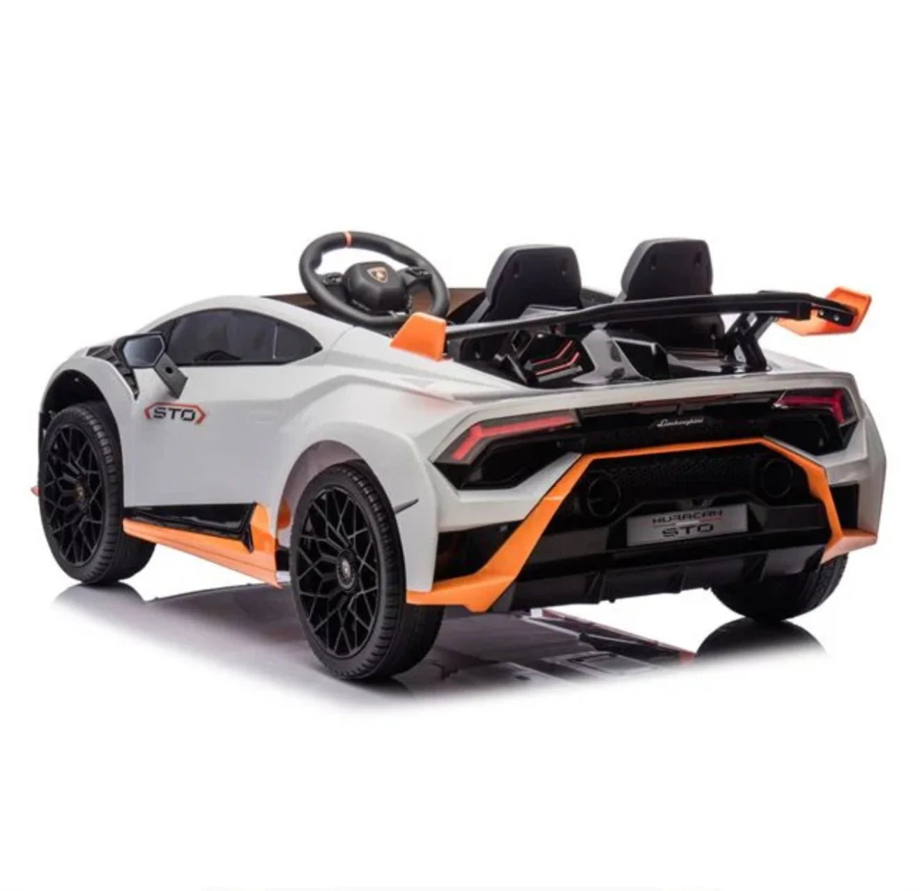 Masinuta Electrica 12V Lamborghini STO -Alba cu Telecomanda , recomandat pentru copii 3-8 ani