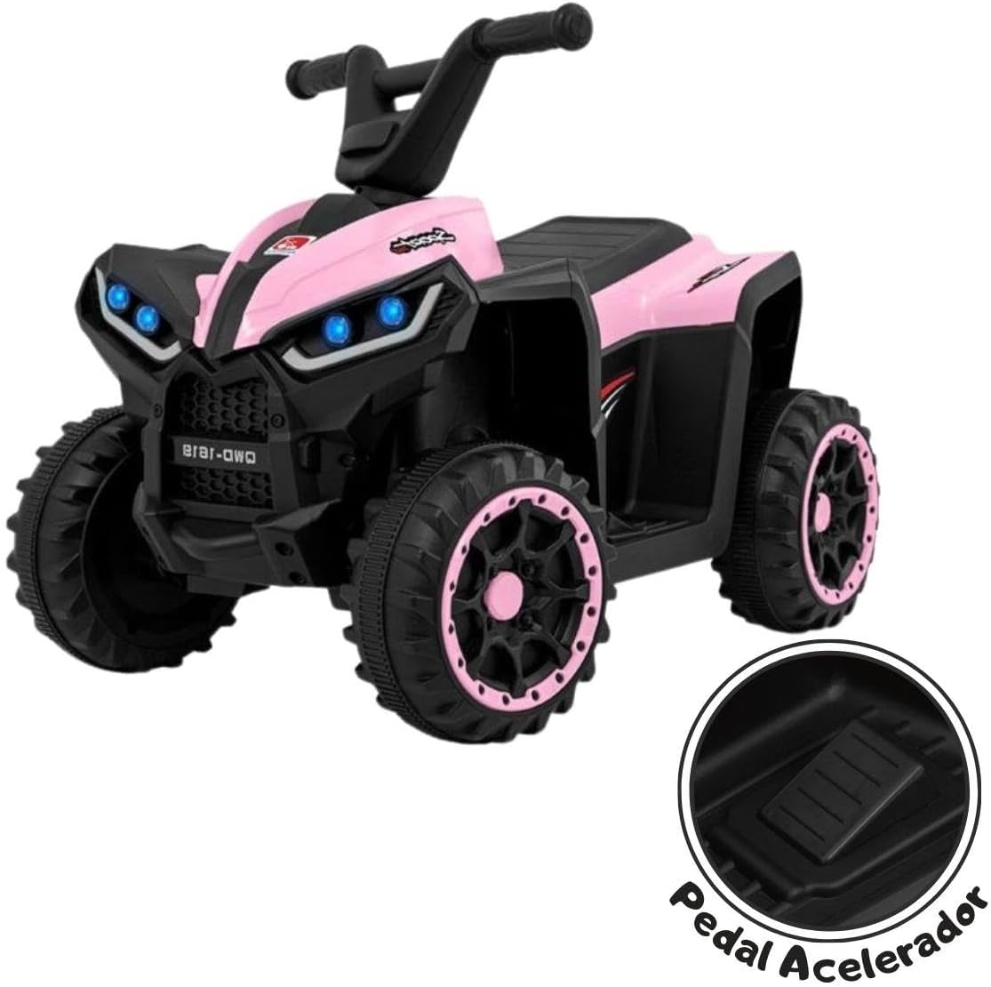 Atv electric pentru copii, varsta 2-4 ani, 6v4ah, cu doua motoare , faruri led, rosu