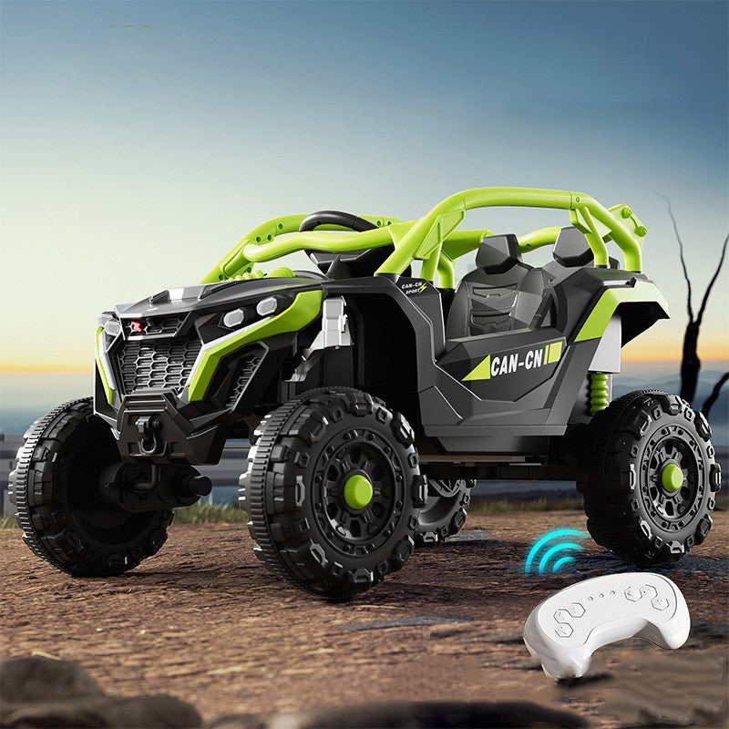 MASINA ELECTRICA PENTRU COPII, TIP BUGGY/UTV OFF-ROAD DUAL DRIVE, CONECTARE BLUETOOTH, TELECOMANDA, LUMINA INTERMITENTA SI MUZICA, BATERIE 380*2, 6V 7AH, 97 X 62 X 58 CM, vârsta 3-8 ani