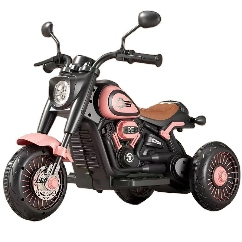 TRICICLETA ELECTRICA PENTRU COPII, TRICICLETA DUAL-DRIVE 380*2 BATERIE 6V 4.5, BLUETOOTH, TELECOMANDA, SISTEM ANTI-RASTURNARE, SISTEM DE LUMINI SI SUNET, 5+ ANI, 80 X 60 X 42 CM