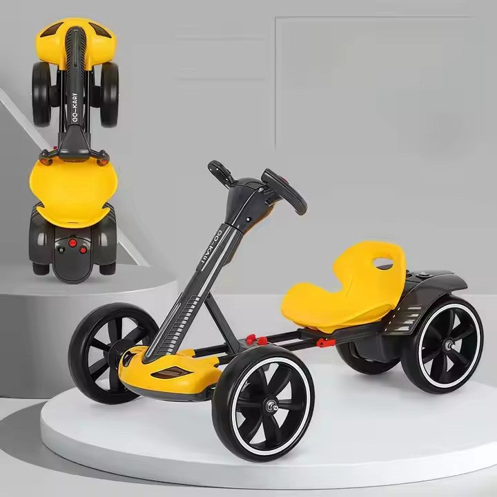 Cart Electric pentru Copii, 12V, varsta 3 - 8 ani, Telecomanda, Design Sportiv