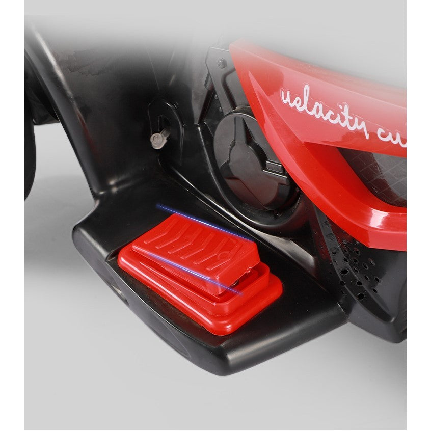 MOTOCICLETĂ ELECTRICĂ CU 3 ROTI, ACUMULATOR ÎNCARCARE, ANTI-RASTURNARE, LUMINI, SUNETE, OFF-ROAD, BATERIE 6V 4.5AH, TELECOMANDA, 66X34X43CM, ROSU