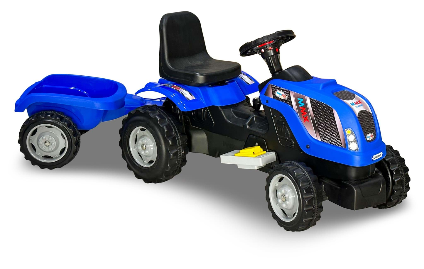 Tractor electric cu remorca,MMX, 6V, rosu