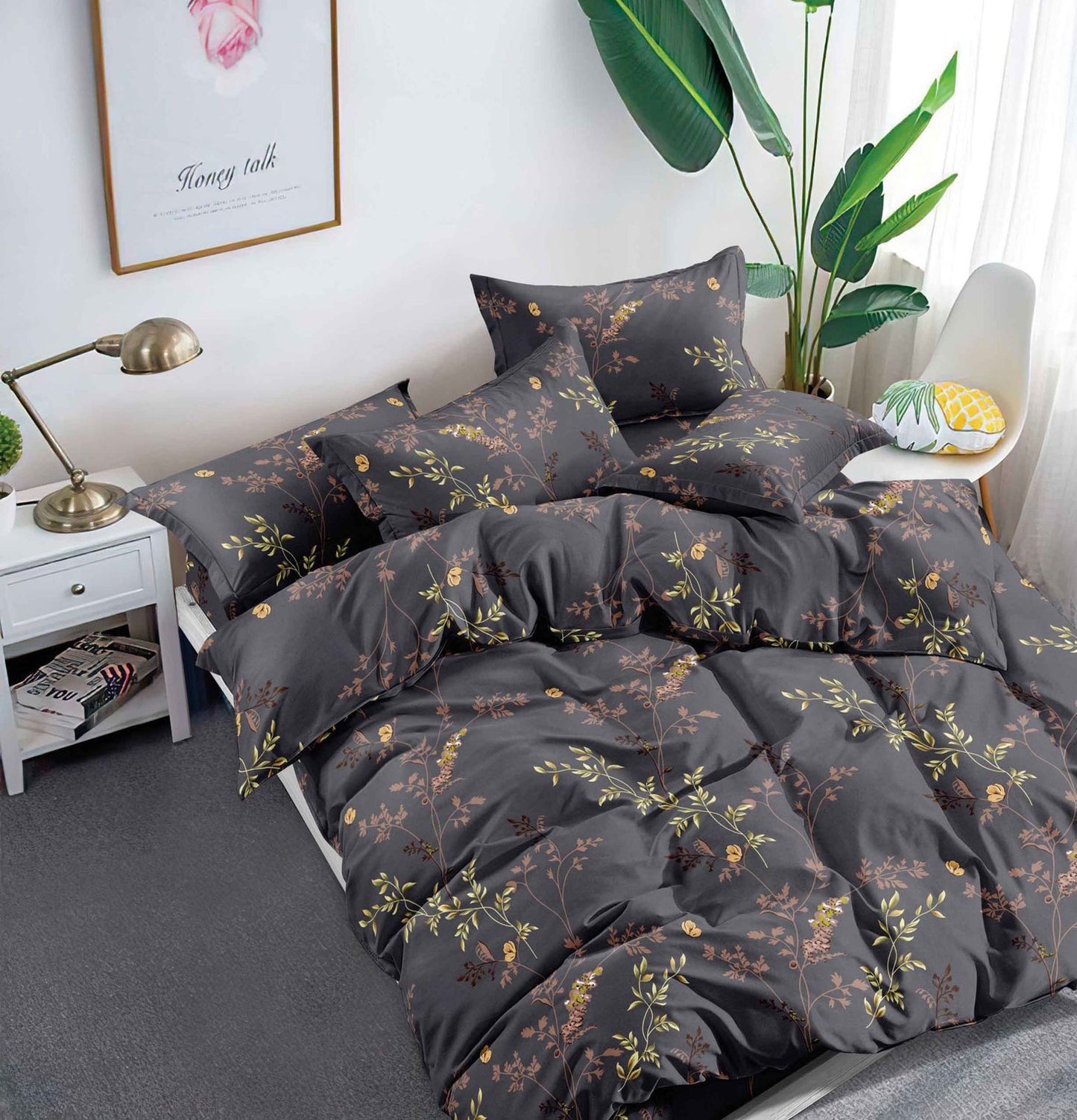 Lenjerie de pat bumbac satinat HIPOALERGENIC – 4 piese 230 x 245cm