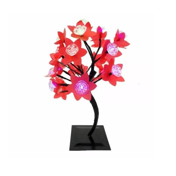 Pomisor Decorativ Iluminat LED, cu Flori, 35 cm Inaltime, 20 Leduri