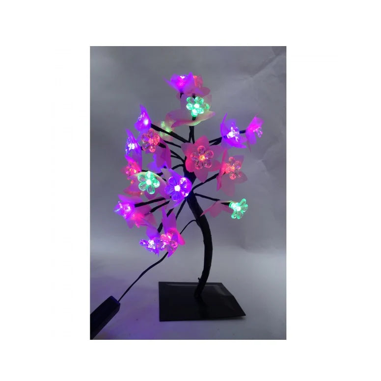 Pomisor Decorativ Iluminat LED, cu Flori, 35 cm Inaltime, 20 Leduri