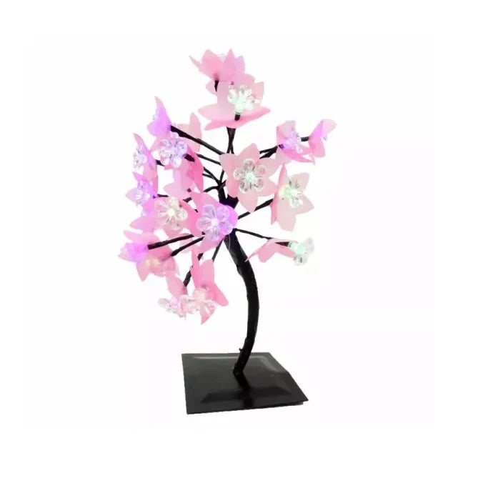 Pomisor Decorativ Iluminat LED, cu Flori, 35 cm Inaltime, 20 Leduri
