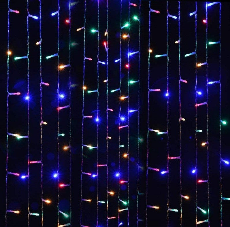 Instalatie de Craciun tip perdea 6 m x 1 m, Multicolor