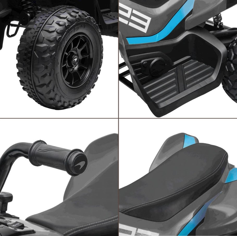 ATV electrică McLaren Racing MCL 12V, 4X4, roți EVA moi