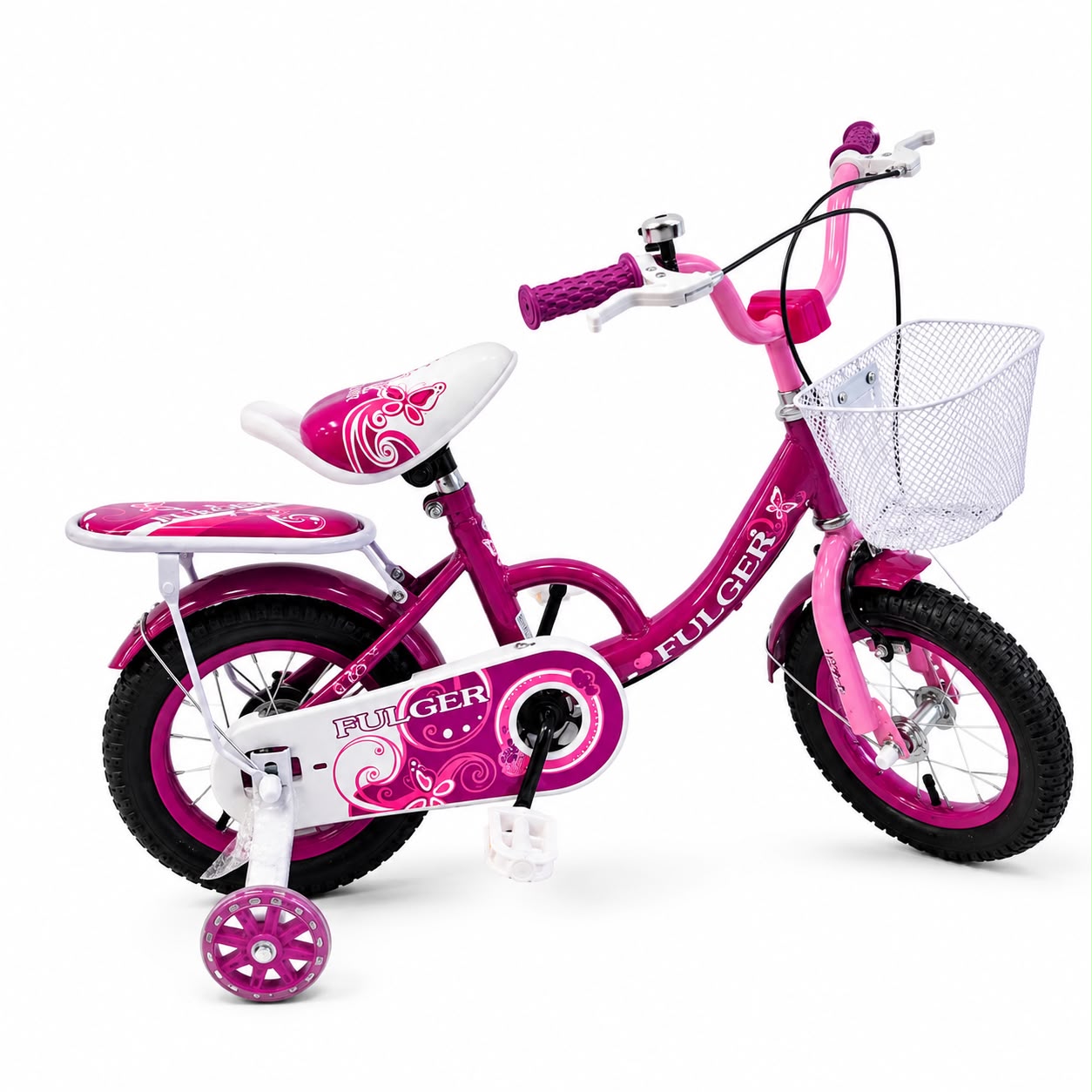 Bicicleta FULGER 12G, Roti 12 inch, Roti Ajutatoare, Varsta 3-5 ani