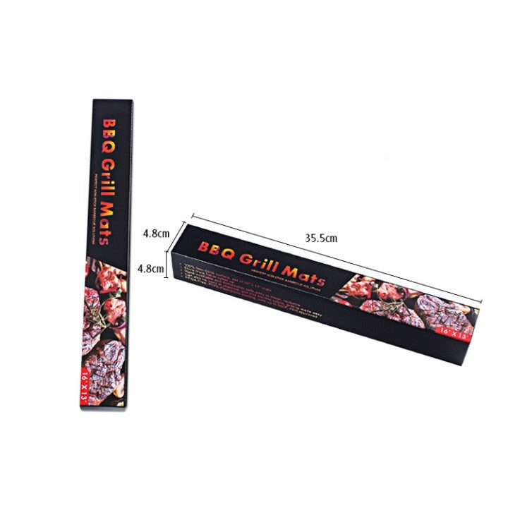 Set 4 Folii Antiaderente din Teflon, Multifunctionale, Rezistente la Apa si Temperaturi Ridicate, pentru Gratar, Cuptor, BBQ Grill, 40x33 cm, Negru