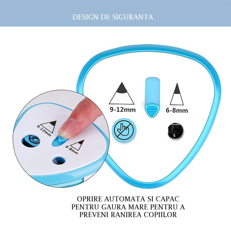Ascutitoare Electrica cu 2 Gauri, Baterii 4 x AA, 7.5 x 7.5 x 7.5 cm