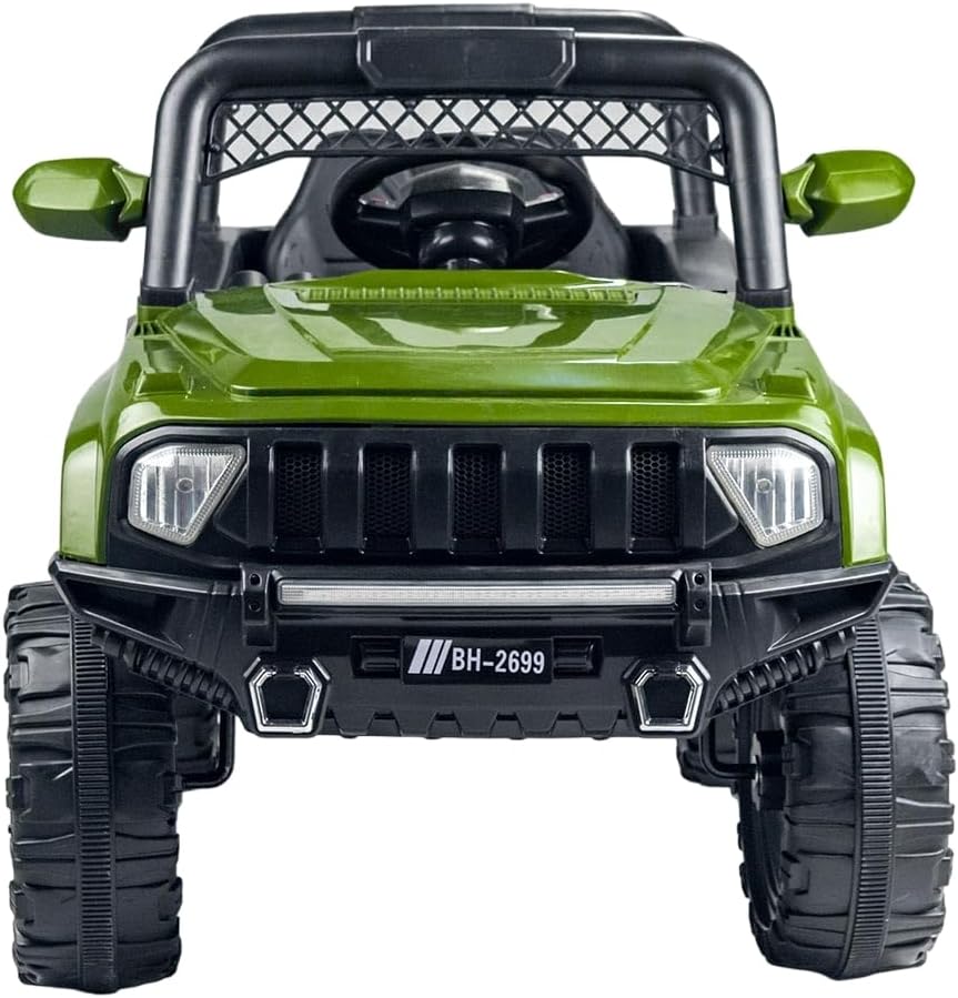 Masina electrica pentru copii, cu telecomanda, 12 V, varsta 2-7 ani, verde