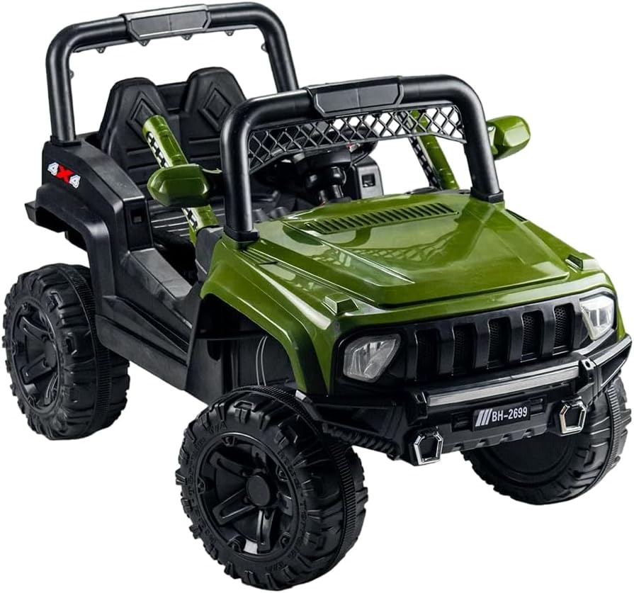 Masina electrica pentru copii, cu telecomanda, 12 V, varsta 2-7 ani, verde