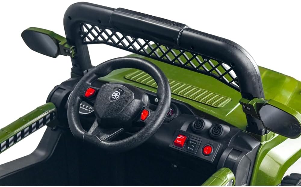Masina electrica pentru copii, cu telecomanda, 12 V, varsta 2-7 ani, verde