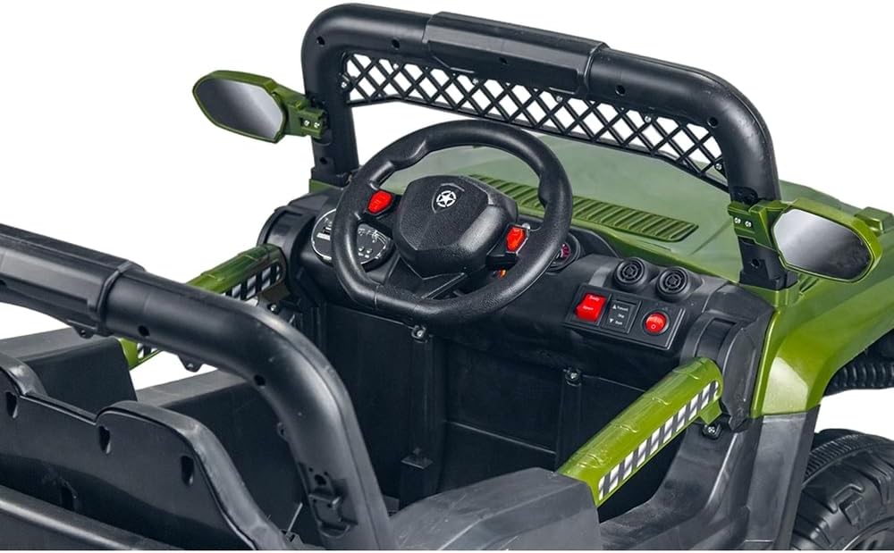 Masina electrica pentru copii, cu telecomanda, 12 V, varsta 2-7 ani, verde