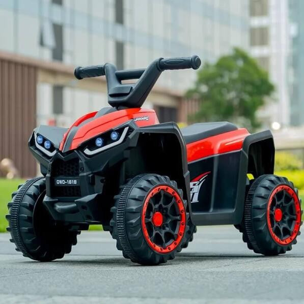 Atv electric pentru copii, varsta 2-4 ani, 6v4ah, cu doua motoare , faruri led, rosu
