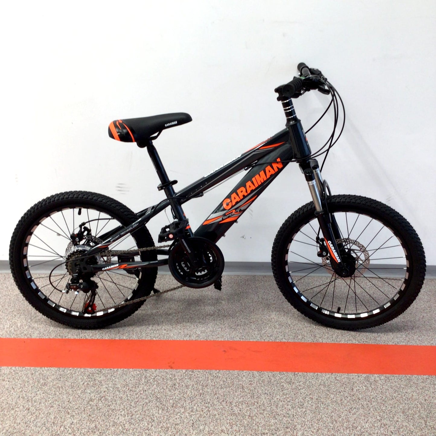Bicicleta CARAIMAN 20MLD Model Nou, varsta 7 - 12 ani, Roti 20", Frana pe Disc, 21 viteze,