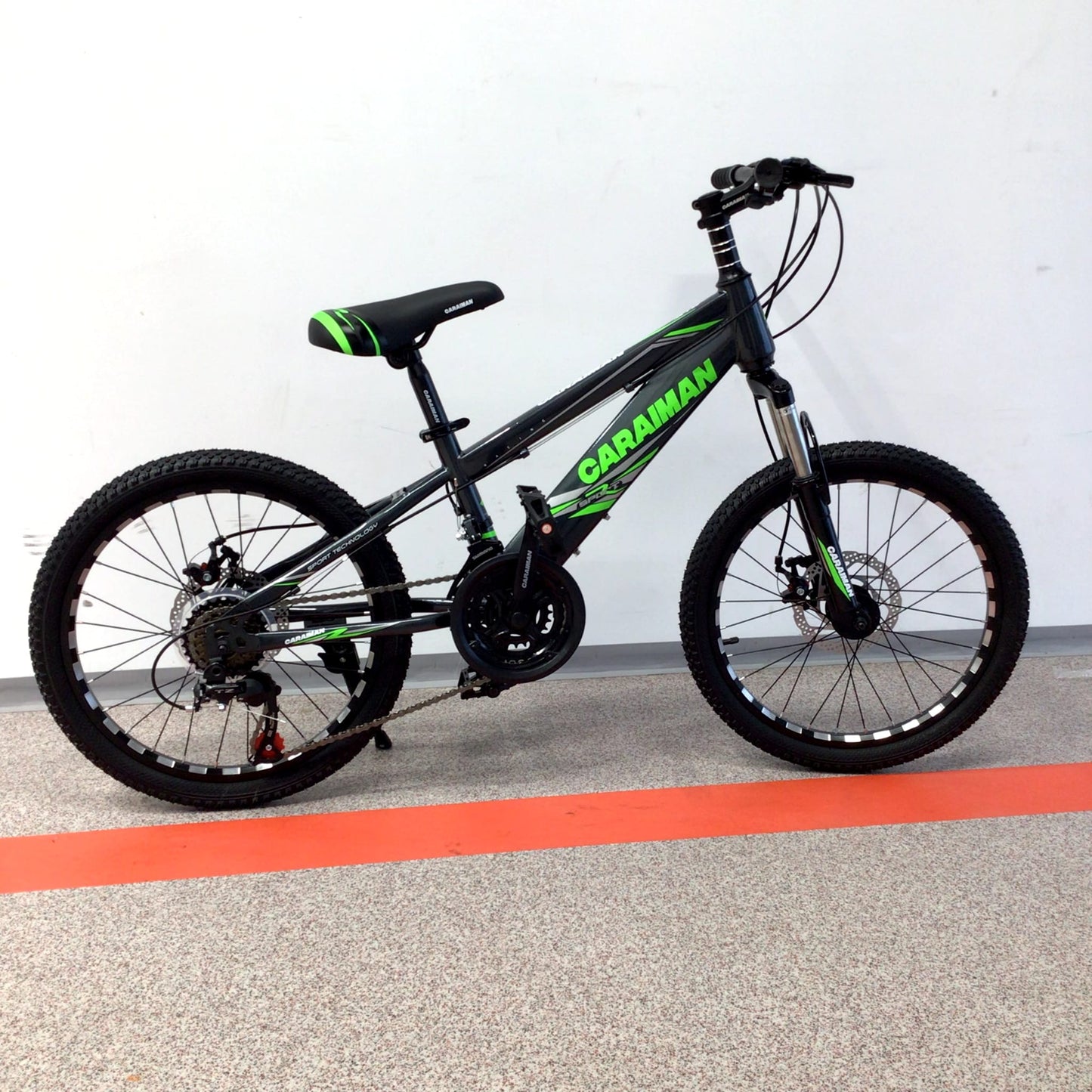 Bicicleta CARAIMAN 20MLD Model Nou, varsta 7 - 12 ani, Roti 20", Frana pe Disc, 21 viteze,