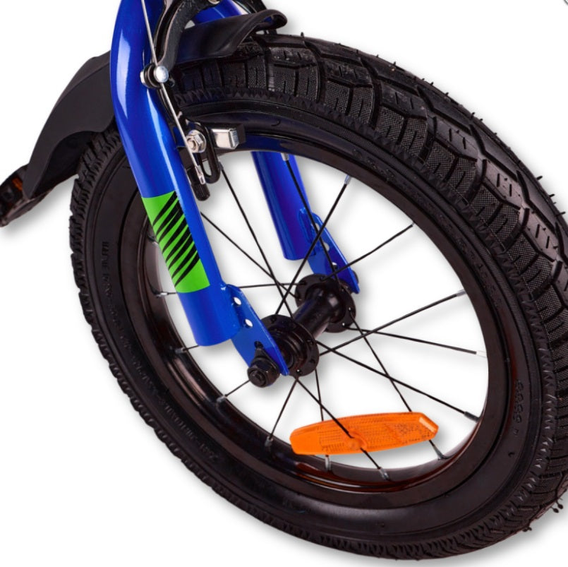 Bicicleta Cu Pedale Copii, Roti Ajutatoare, Ajustabile, Cosulet Si Sonerie, Albastru, 20 Inch, Varsta 6-12 Ani
