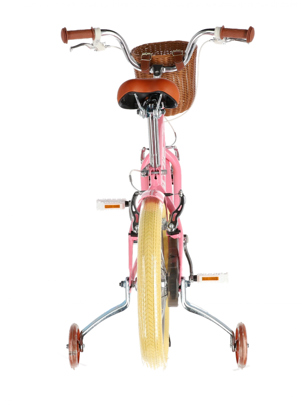 Bicicleta Copii 4-6 Ani cu Roti Ajutatoare din Silicon si Frane 14 inch