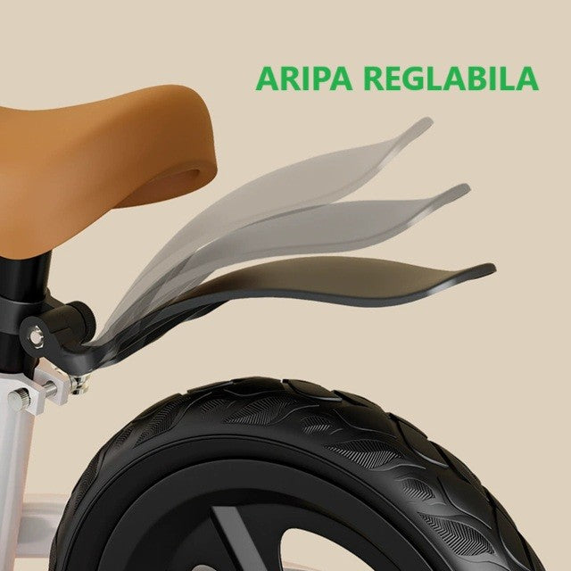 Bicicleta de Echilibru, Pentru Copii, Fara Pedale, Cu Doua Roti, 2-6 Ani, Inaltime Reglabila, 82 x 55 x 45 cm, Alb