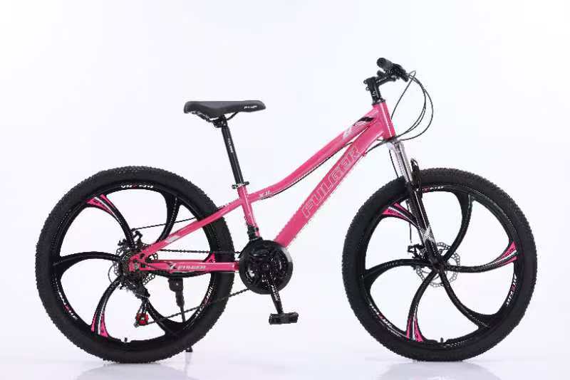 Bicicleta Fulger, 26XJL-T6, Roz, 26 inch, Cadru Otel, Frane pe Disc, 21 Viteze