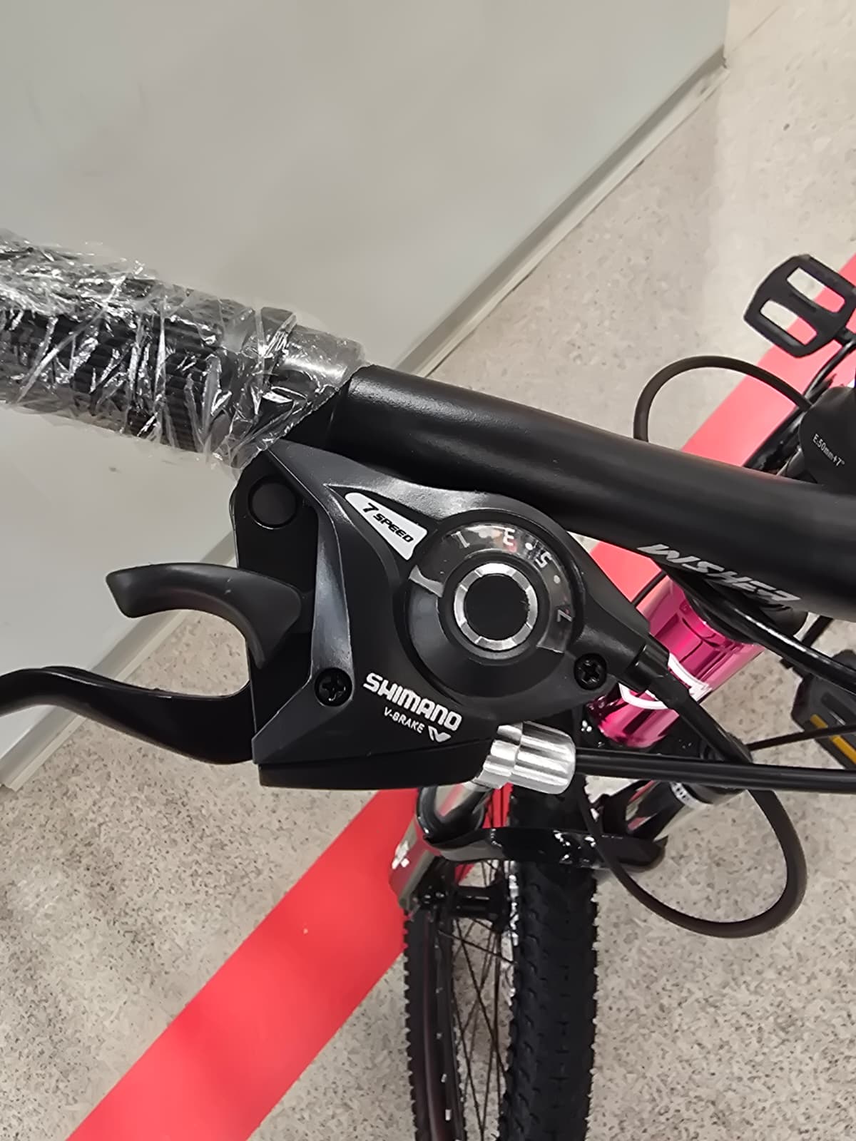 Bicicleta Copii , Cu Schimbator Shimano, Stop si Cric , 20 Inch, Varsta 6-12 Ani, Roz