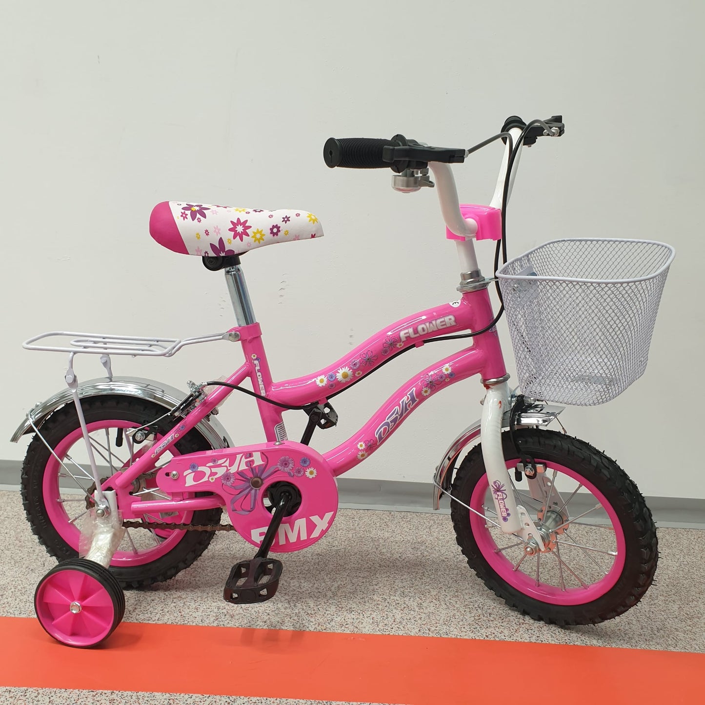 Bicicleta CARAIMAN, 12W , Pentru Fetite, Roti 12 inch, varsta 3-5 ani, Roz