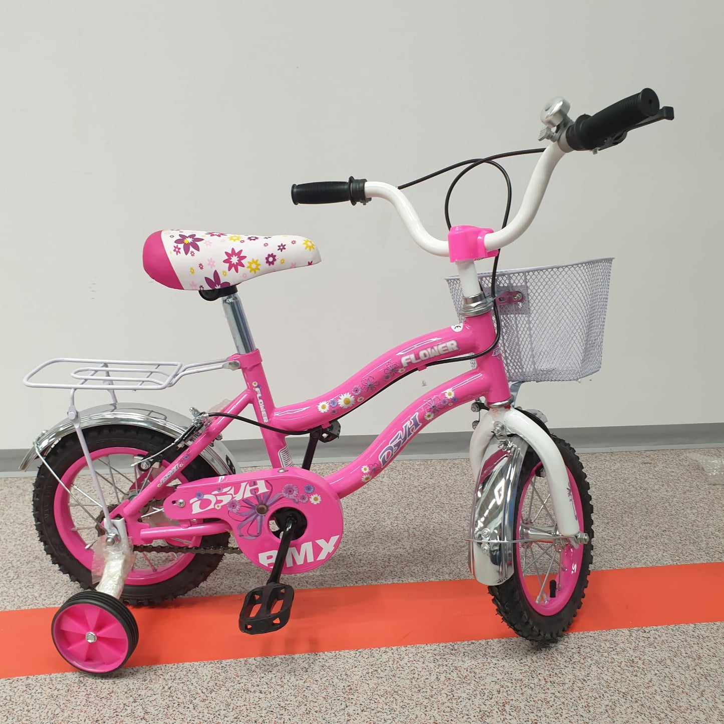 Bicicleta CARAIMAN, 12W , Pentru Fetite, Roti 12 inch, varsta 3-5 ani, Roz