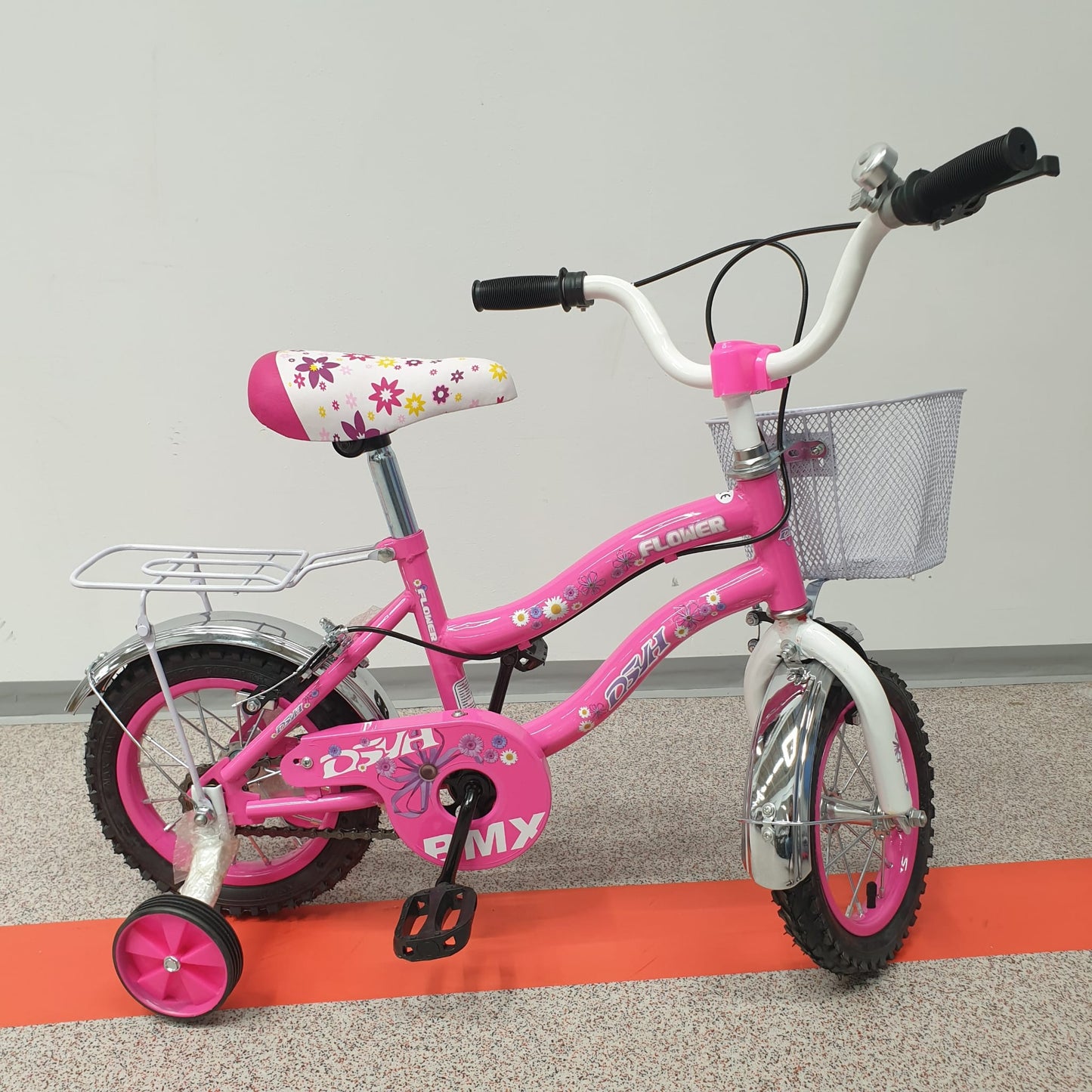 Bicicleta CARAIMAN, 12W , Pentru Fetite, Roti 12 inch, varsta 3-5 ani, Roz