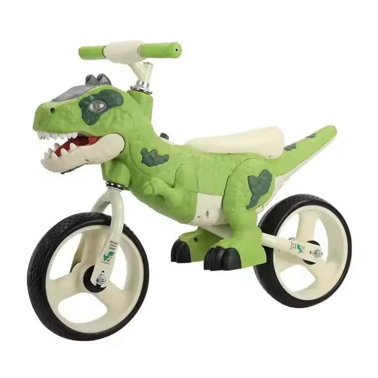 Bicicleta de echilibru pentru copii, model dinozaur, muzica, varsta 2-6 ani, verde