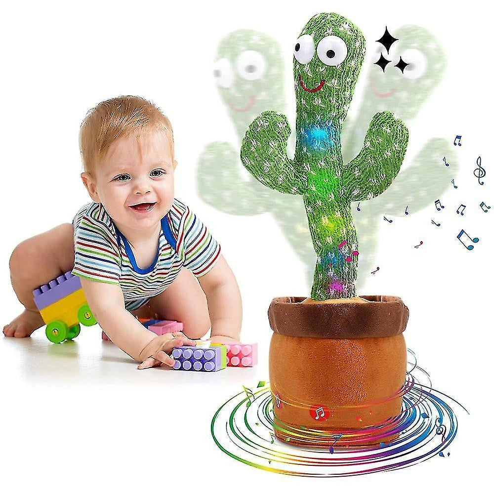 Jucarie Cactus Dansator , Canta, Danseaza, Imita, Distractiv, Verde, 37cm