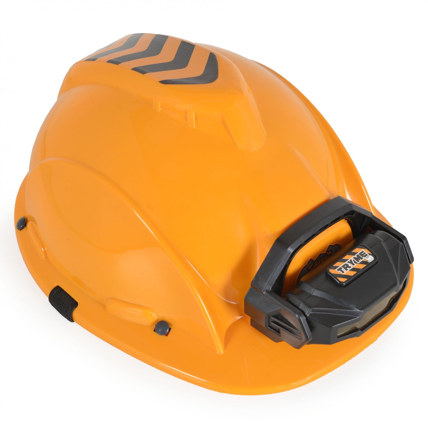Casca Protectie cu Lanterna de Jucarie pentru Copii, Material Plastic, Interactiv, Distractiv, 29.5x19.5x6.5 cm, Portocaliu