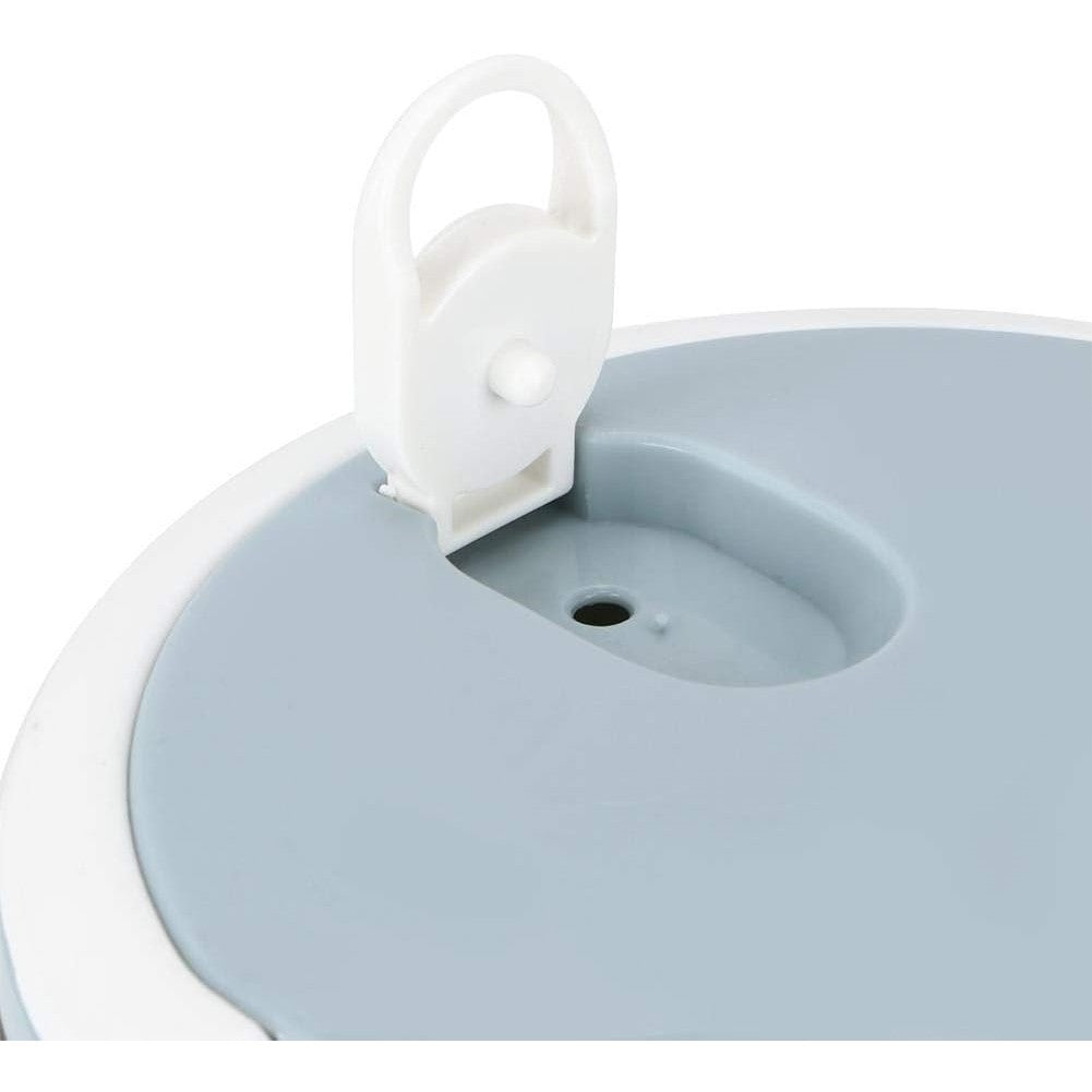 Caserola pentru alimente, lunch box, 700 ml, otel inoxidabil, maner, valva aerisire, inchidere etansa, 15 x 8.5 cm, albastru