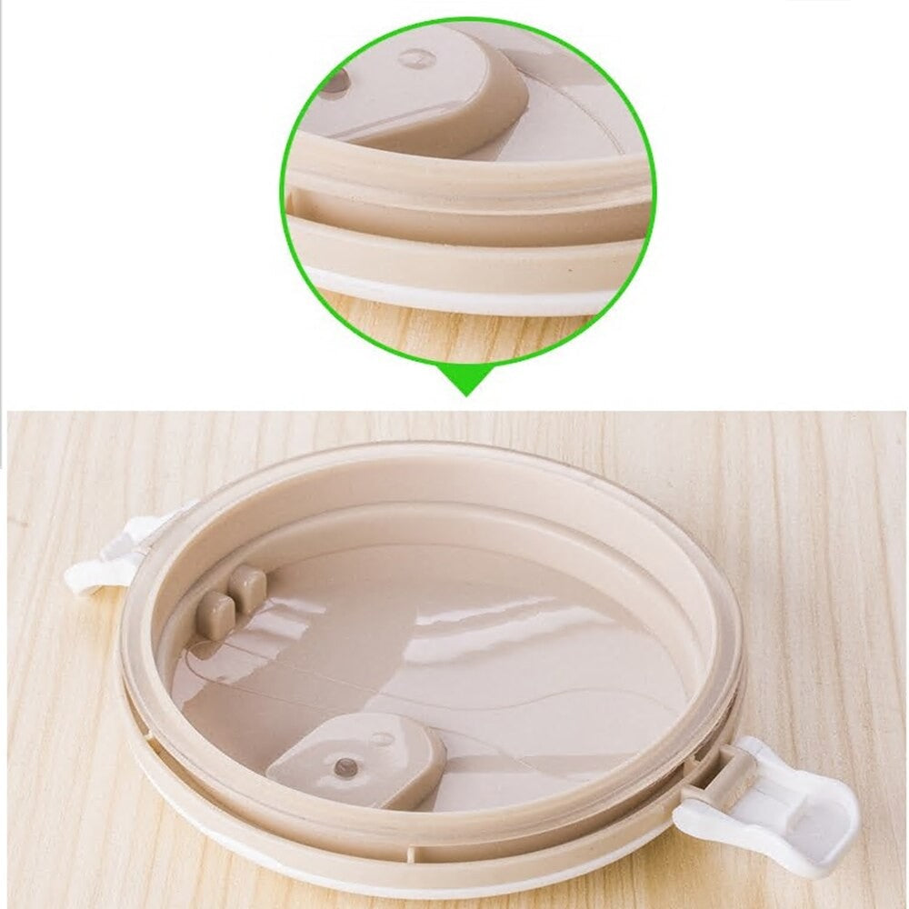 Caserola pentru alimente, lunch box, 700 ml, otel inoxidabil, maner, valva aerisire, inchidere etansa, 15 x 8.5 cm, albastru