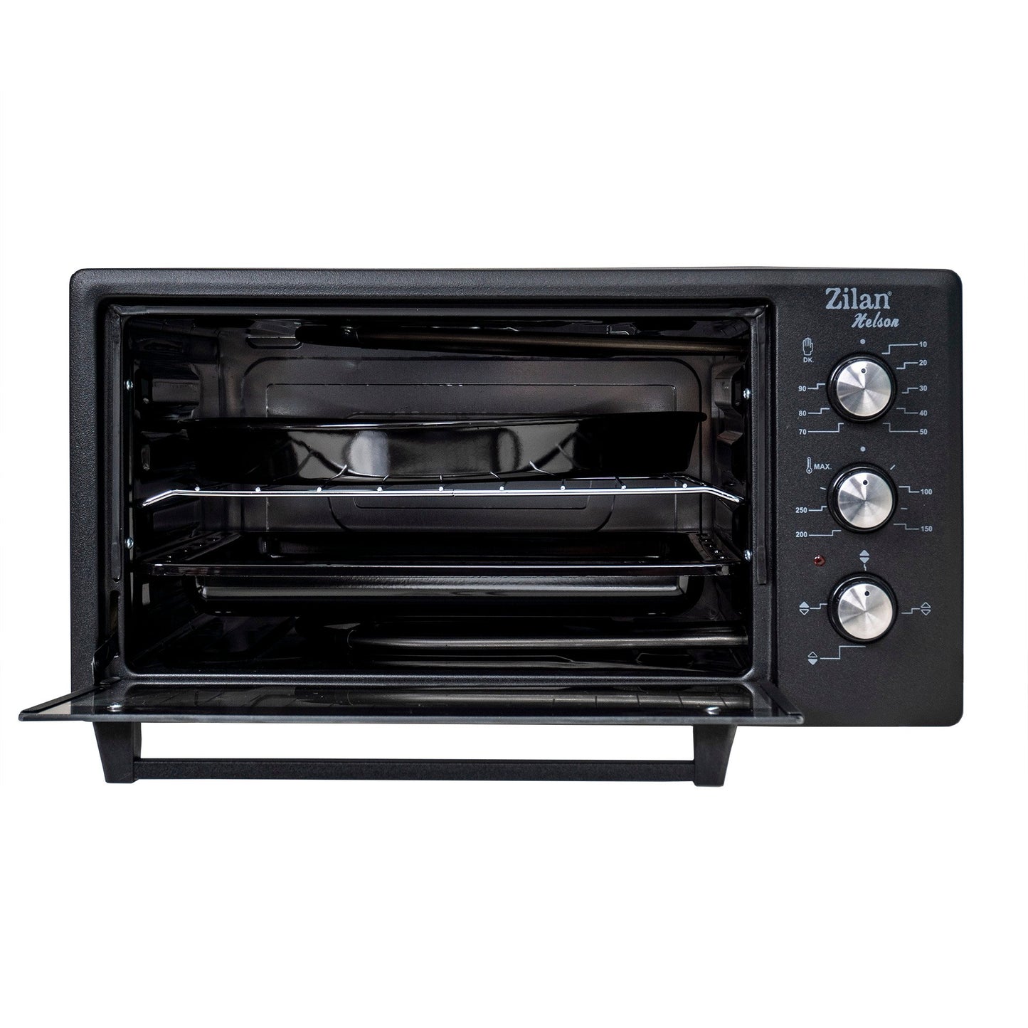 Cuptor electric, putere 1500W, capacitate 45L, timer 90 min, temperatura maxima 300 grade, 2 tavi incluse, negru