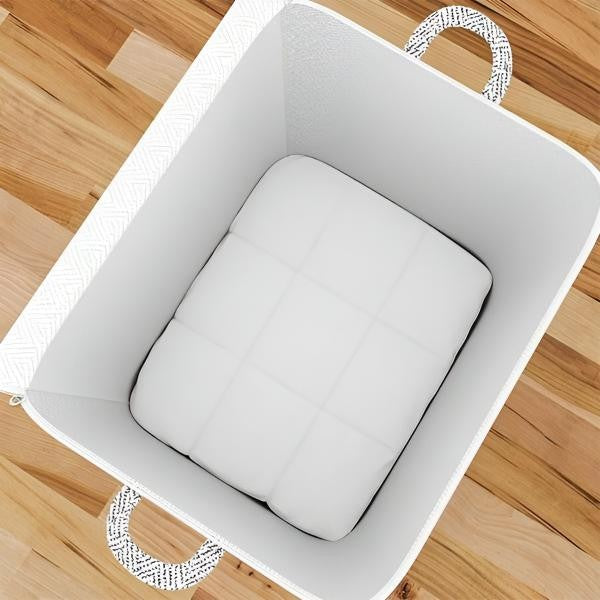 Cutie de Depozitare cu Fermoar, Pliabila, Maner Ranforsat, Fermoar Rezistent, pentru Haine, Paturi, Plapumi, Perne, Lenjerii de Pat, Jucarii, 61x50x71 cm, 210 Litri, Gri