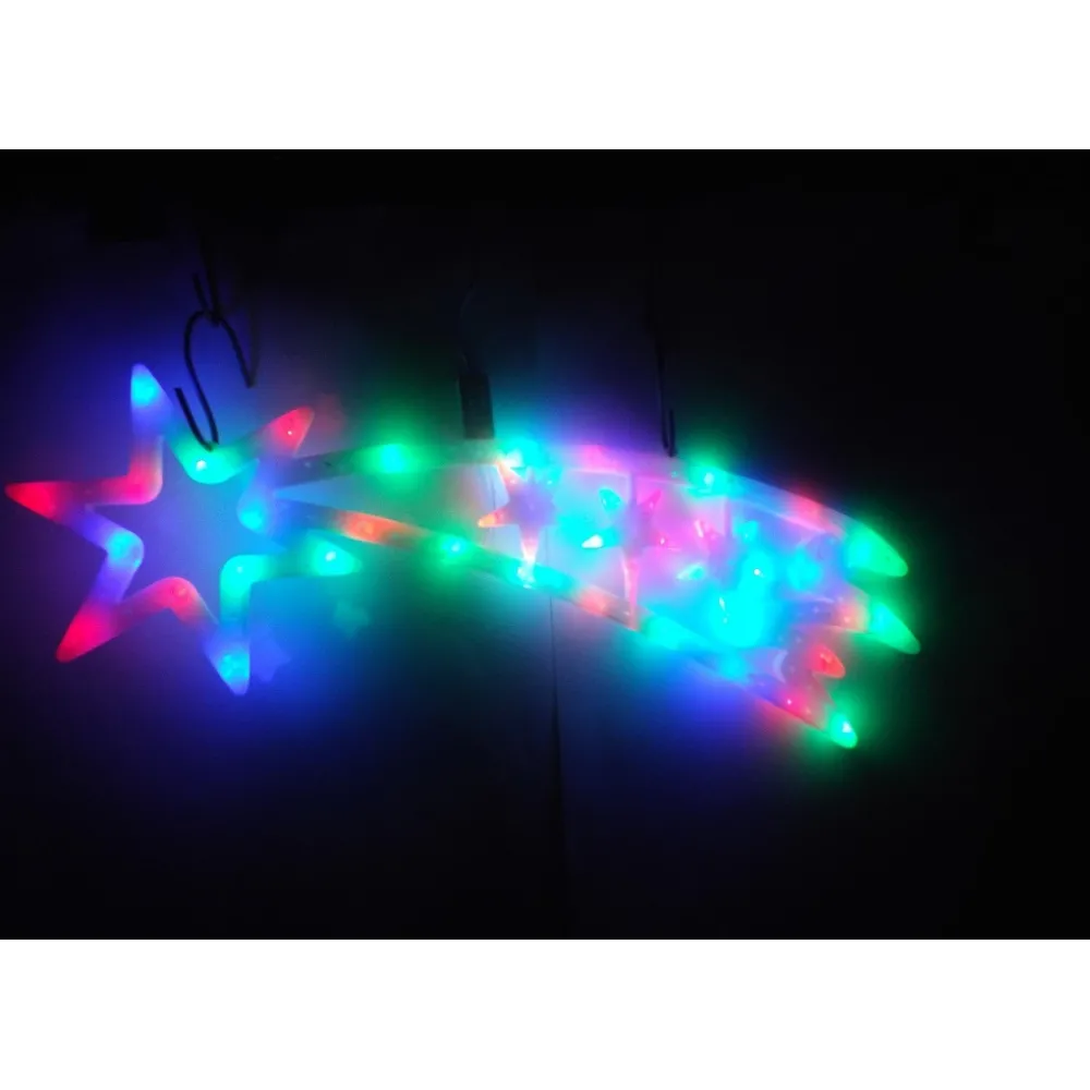 Decoratiune de Craciun , Cometa Cu Stea, Multicolor,LED, 75x30CM