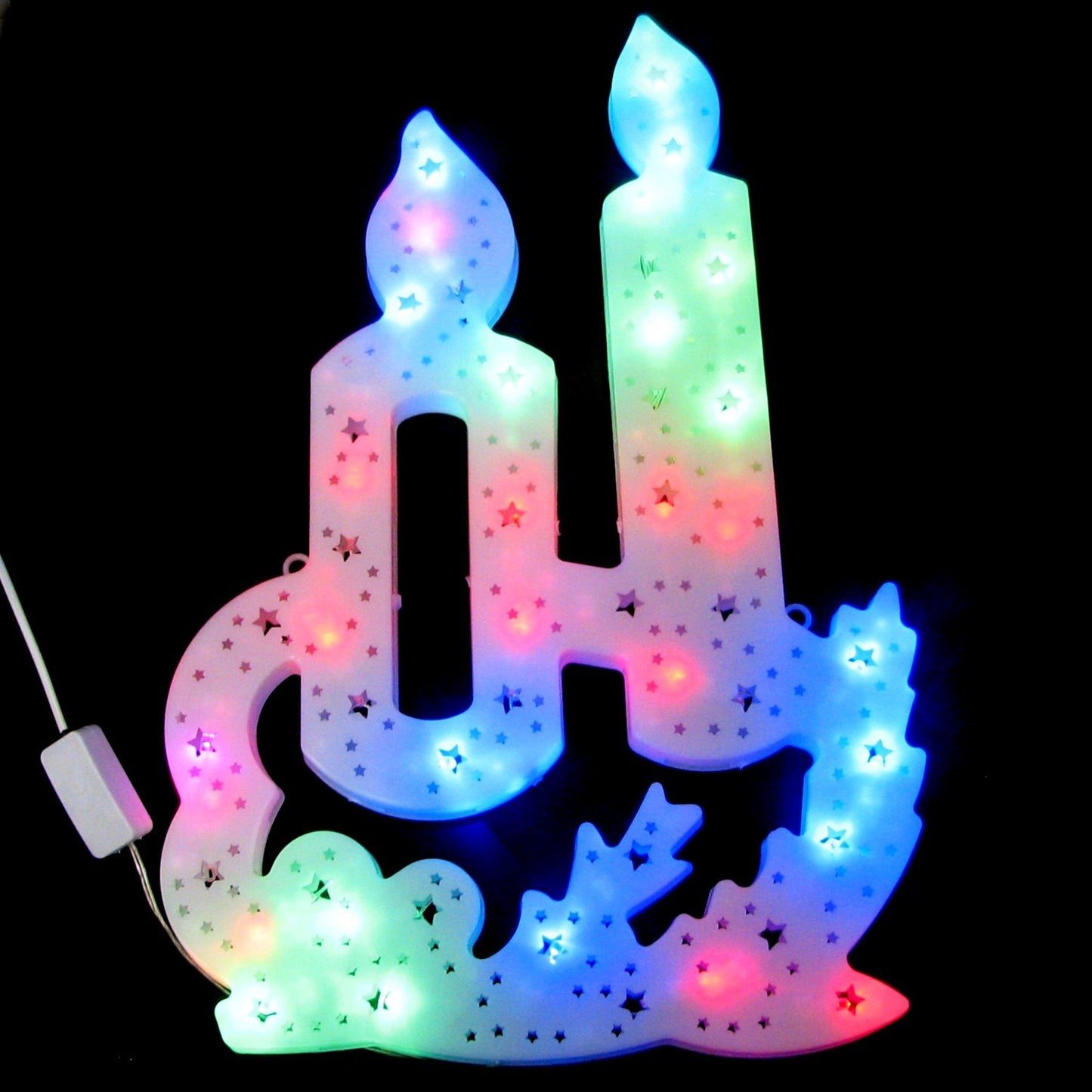 Decoratiune de Craciun, Lumanari, Multicolor, LED, 40X32CM