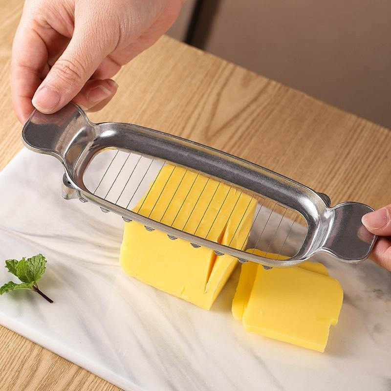 Feliator de Alimente, pentru Branza, Unt, Oua, din Aluminiu, 19.5 x 6.5 x 2 cm, Argintiu