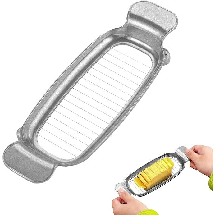 Feliator de Alimente, pentru Branza, Unt, Oua, din Aluminiu, 19.5 x 6.5 x 2 cm, Argintiu