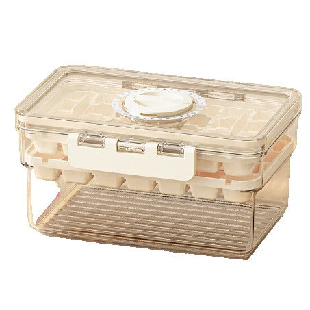 Forma de Gheata, Doua Straturi, Inchidere Etans, din PP+PET, 19 x 12 x 9.5 cm, Bej