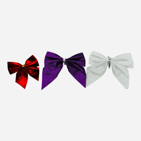 Set 12 fundite decorative pentru Craciun, diverse culori, 23×12cm