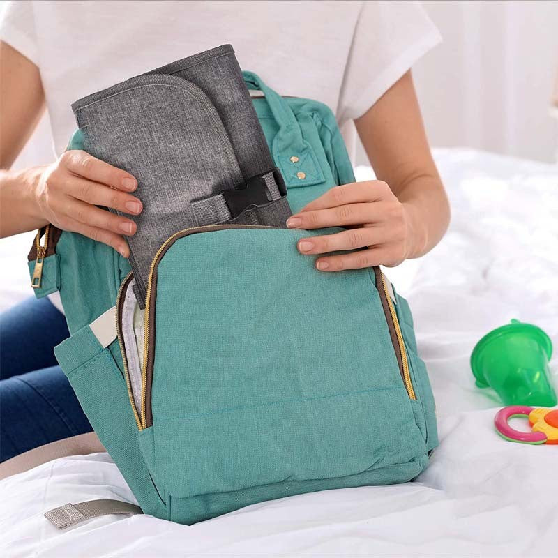 Geanta Multifunctionala, Tip Aleza de Schimbat Scutece, Impermeabila, din Panza Oxford, cu Buzunare, Usor de Agatat, 30 x 20 cm