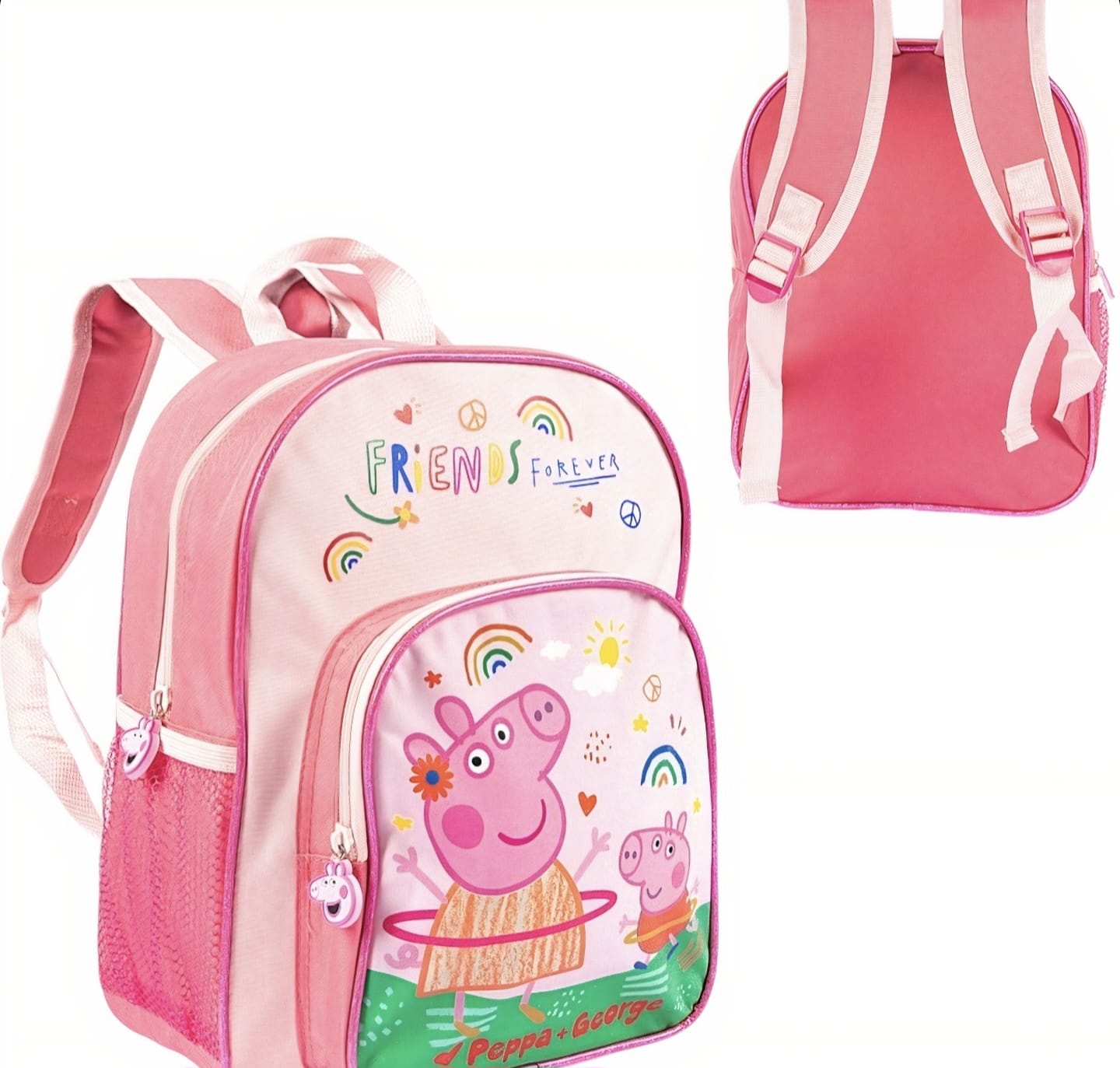Ghiozdan Peppa Pig Echipat cu Penar + Acuarele + Set pixuri cu gel + Plastelina 6 ani +