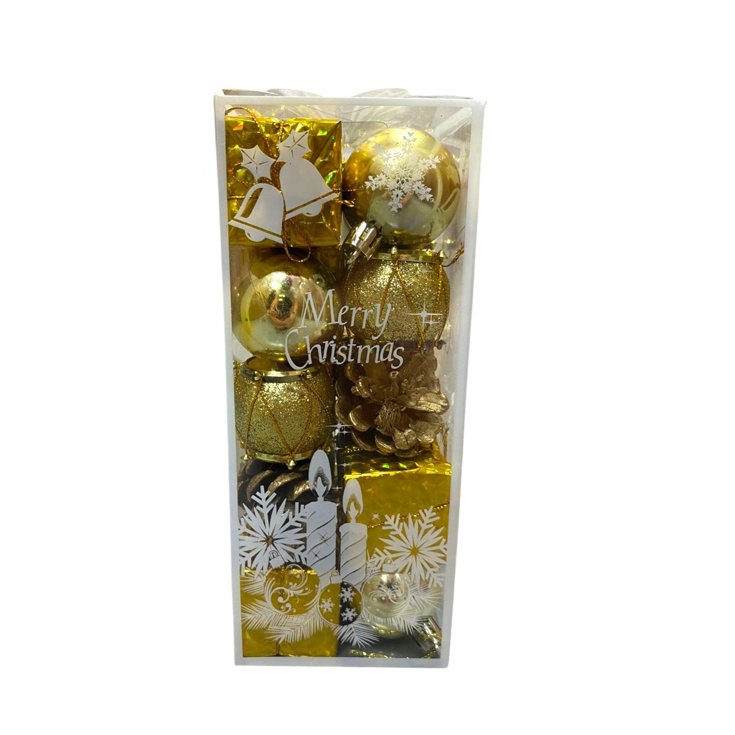 Set 20 Ornamente pentru Brad, Aurii, 6CM