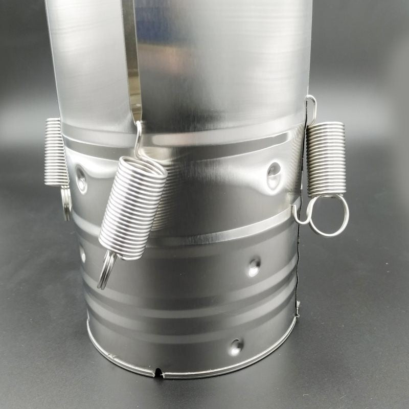 Presa din inox, pentru preparat sunca presata, cu capac, dimensiune reglabila in 3 trepte, 15 x 15 x 18 cm, argintiu